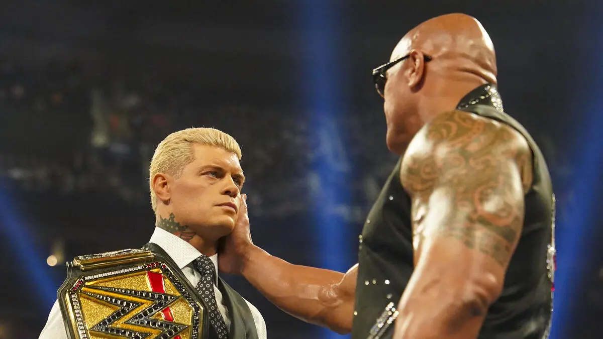 Cody Rhodes The Rock Elimination Chamber 2025